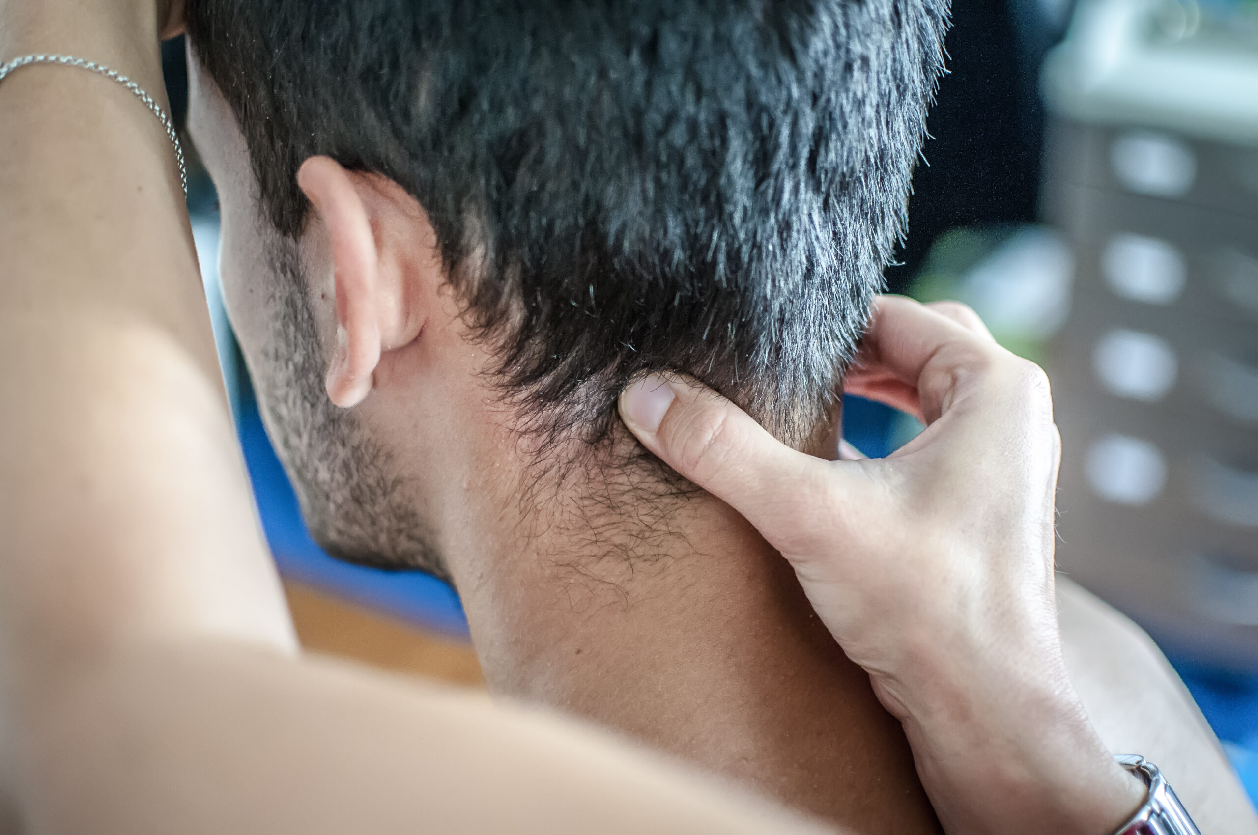 Targeted whiplash and neck injury recovery session at On Point Massage.